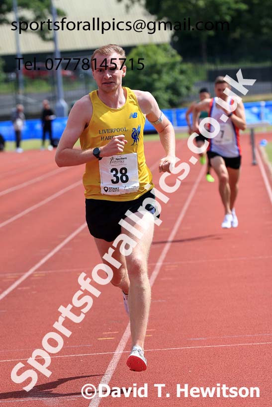Senior Mens 3000 metres steeplechase, 2024 Northern Senior and Under-20s Track and Field Champs, Middlesbrough.  Photo: David T. Hewitson/Sports for All Pics